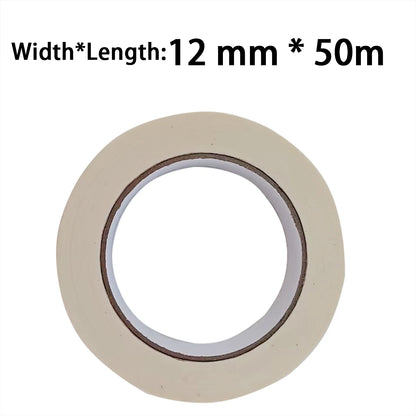 Cinta de carrocero blanca de 20 m/50 m, grabable, selladora, autoadhesiva, impermeable para pintura artística, bocetos, coches, bricolaje, papel, material escolar