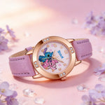 Cartoon Stitch Watches Kids Boys Girls Cute Cartoon Imitation Diamond Wristwatch Belt Student Quartz Watch Children Gifts