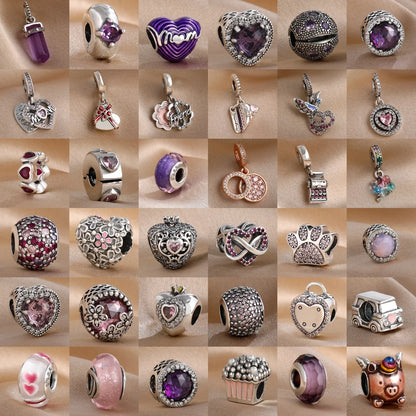Hot selling 925 Silver Cake Cup Dog Claw Gift Box Pendant Beads, Fit DIY Women's Jewelry Accessories with European Bracelets