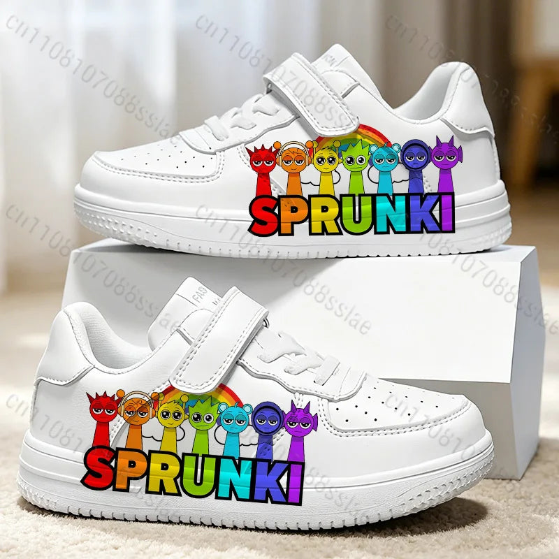 Sprunkis Cartoon Pattern Girls Boys Teenager Student Kids Lightweight Wear-resistant Easy To Wear Lovely Casual Sports Shoes