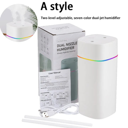 600ml Air Humidifier Nano Mist Maker Water Spray Aromatherapy Essential Oil Diffuser Mute Atomizer Colorful Light For Home Car