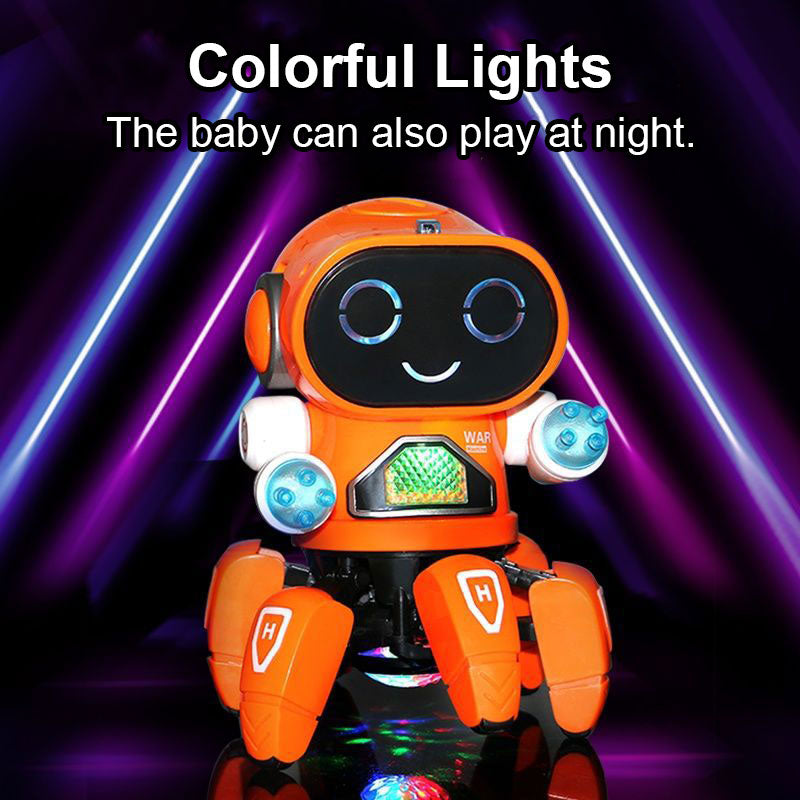 Dance Music 6 Claws Robot Octopus Spider Robots Vehicle Birthday Gift Toys for Children Kids Early Education Baby Toy Boys Girls