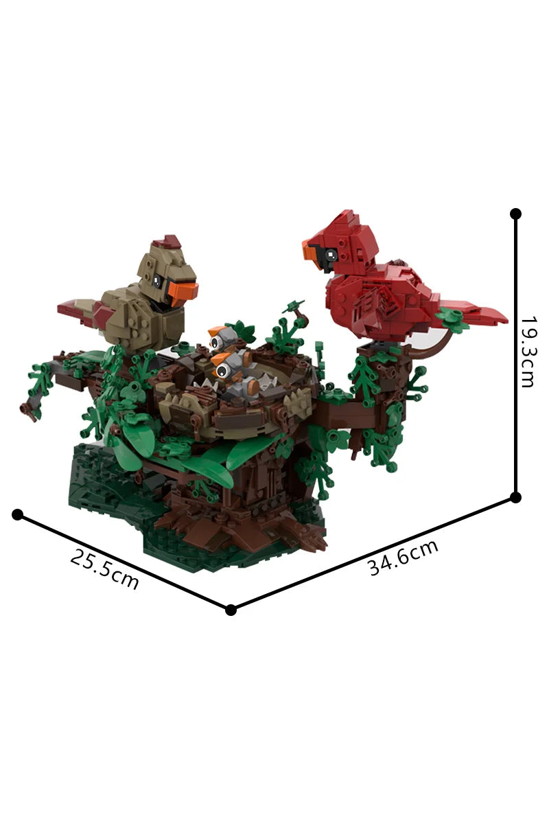 MOC Raven Model Building Blocks Sets Clever Raven Black Bird 3D Home Ornament Brick STEM Toy Adult Valentine's Day Gift