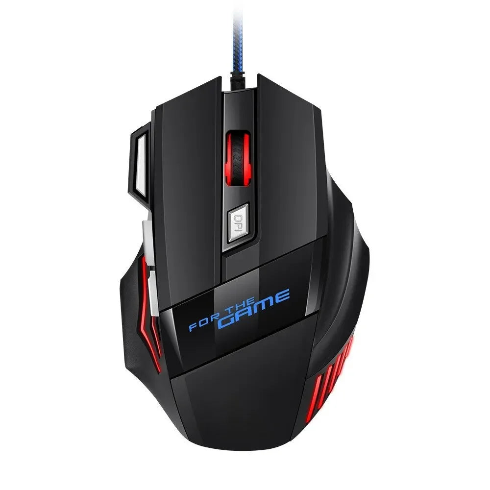 New Hyperspeed USB Gaming Mouse, RGB Backlit Ergonomic Game Mice, 7D Esports Wired Mouse for Laptop PC Gamer