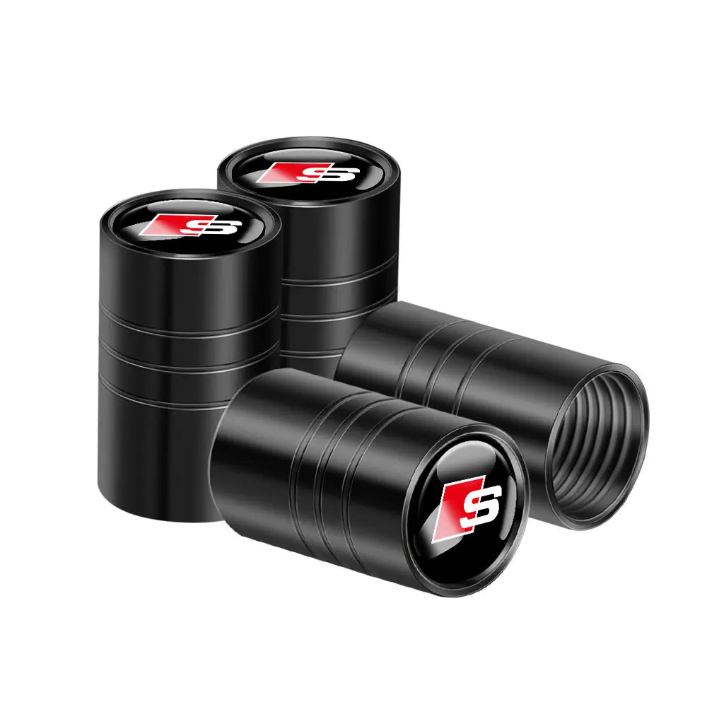 Tapas de válvula de neumático para coche con logotipo, accesorios para Audi Sline RS S TT A1 A2 A3 A4 A5 A6 A7 A8 8P B6 B7 B8 C5 C6