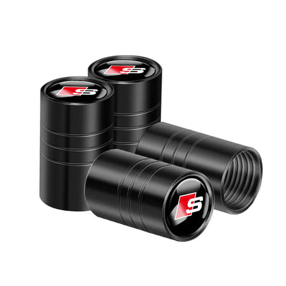 Tapas de válvula de neumático para coche con logotipo, accesorios para Audi Sline RS S TT A1 A2 A3 A4 A5 A6 A7 A8 8P B6 B7 B8 C5 C6