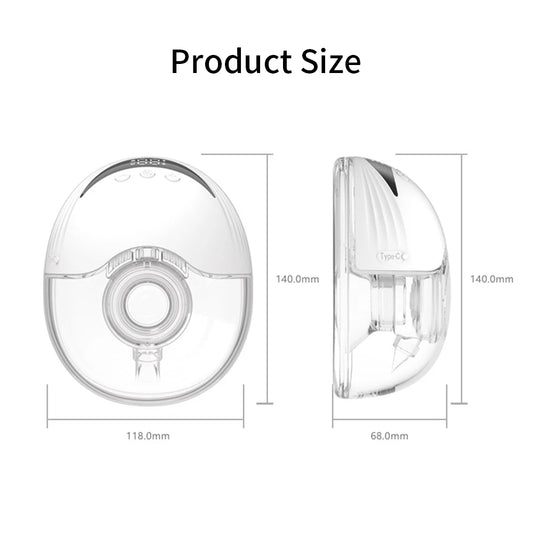 Wearable Breast Pump 210ML Large Capacity Hands-Free Electric Portable Breast Pump BPA-free with LED Display 4 Modes & 12 Levels