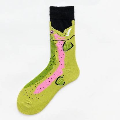 New cotton socks high-quality men's and women's British style casual Harajuku fashion novelty literary couple sexy socks