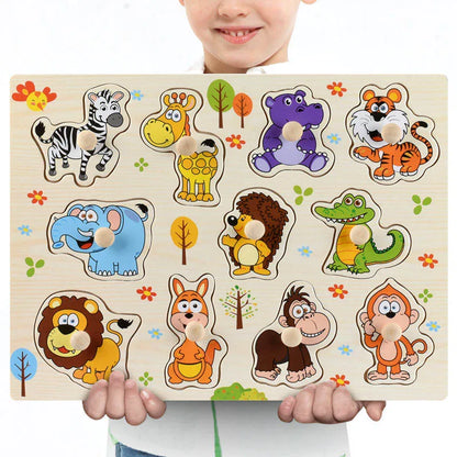 Juguetes Montessori de madera para niños de 1, 2 y 3 años, juegos de combinación de formas de números y alfabetos, juguetes educativos tempranos para niños.