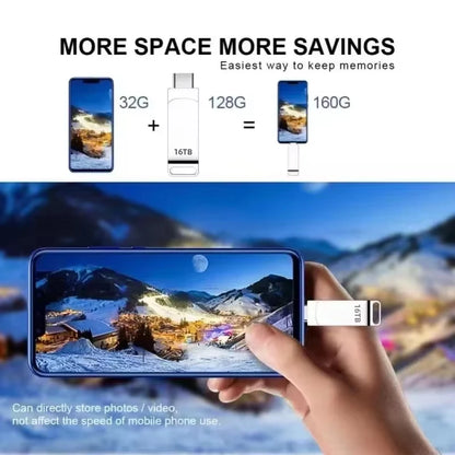 Nueva unidad flash USB 3.2 de 16 TB, transferencia de alta velocidad, pendrive de metal, tarjeta de memoria, disco flash, memoria a prueba de agua, Stick 2026