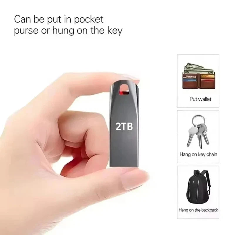 2026 Metal Flash Drives U Disk 2TB USB 3.2 High Speed Pendrive Portable Usb Drive Waterproof Memoria Usb Drive Memory new
