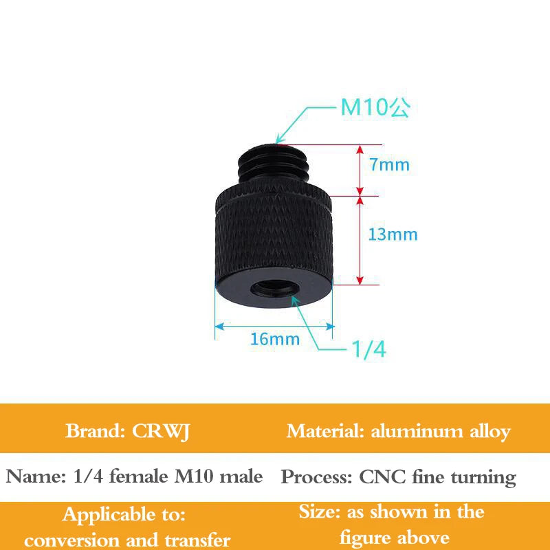 Conversion Screw Dual Nuts Tripod Mount 1/4toM4 M5 M6 M8 M10 Inch Projector Bracket Adapter Converter for DSLR Camera Tripod Acc