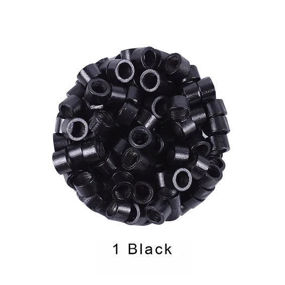 1000Pcs 4.0 mm Hair Extension Microringe Micro Links Rings Beads Links With Screws Thread Aluminium 7 Colors Optional