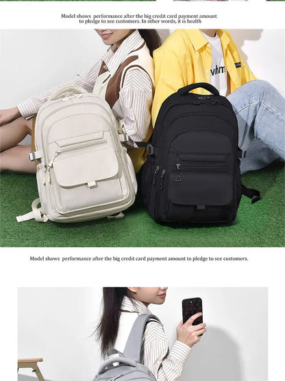 A Multi-layer Waterproof and Stylish Oxford Backpack, Large-capacity Simple Commuter Out-of-town Student Backpack