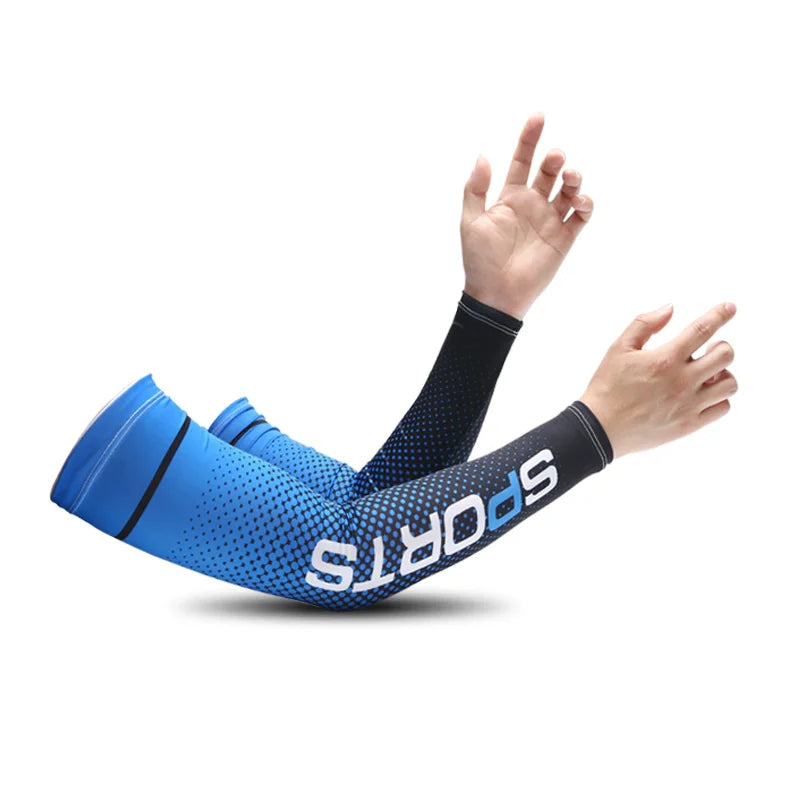Ice Silk Arm Sleeves UV Protection Anti-Slip Sunscreen for Men & Women Cooling Summer Outdoor Sports Sleeve for Cycling