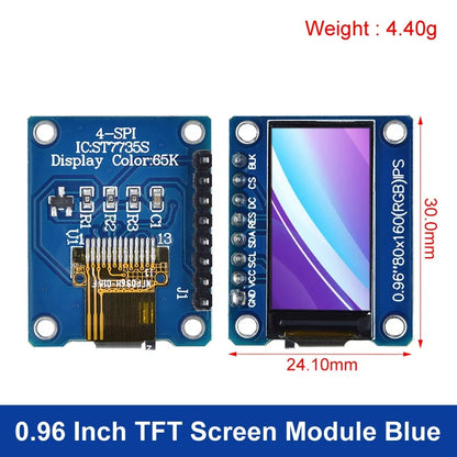 TFT Display 0.96 / 1.3 inch IPS 7P SPI HD 65K Full Color LCD Module ST7735 / ST7789 Drive IC 80*160 240*240 (Not OLED)