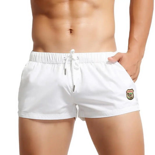 Men's Summer Beach Shorts, Swimwear Trunks Board Short Pants, Male Gym Shorts, Swim Surf Fitness Quick Dry Shorts, SEOBEAN