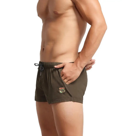 Men's Summer Beach Shorts, Swimwear Trunks Board Short Pants, Male Gym Shorts, Swim Surf Fitness Quick Dry Shorts, SEOBEAN