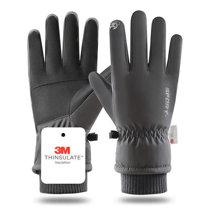 GTUBIKE Winter Warm Gloves for Outdoor Cycling Skiing Thickened Cold-Resistant Gloves Waterproof Touch Screen Camping Equipment