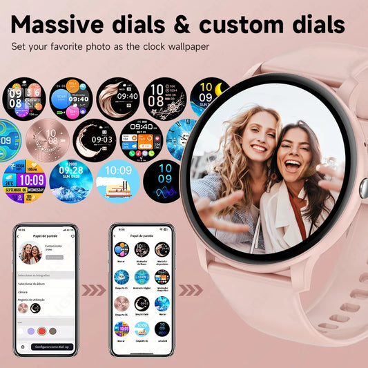 LIGE New Smart Watch Women, Bluetooth Call Sports Fitness Watches, Heart Rate Health Monitor Smartwatch Ladies For Android iOS