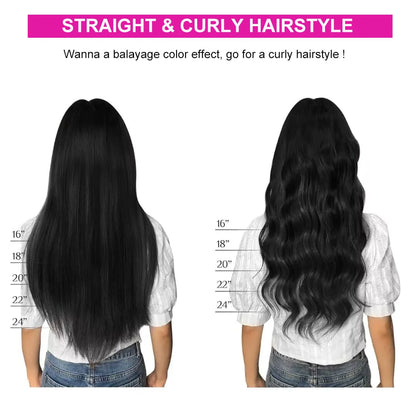 Clip In Hair Extensions Real Human Hair Color #4 Chocolate Brown Clip In Hair Extensions 8pcs Hair Natural Black Color 26 Inches