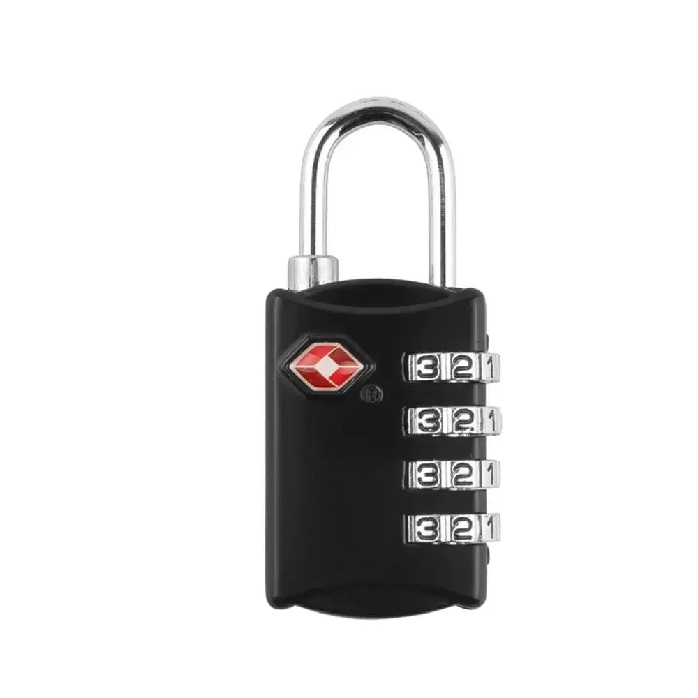 High Security TSA Customs Lock Overseas Customs Clearance Trolley Luggage Suitcase Backpack Password Padlock with Steel Cable