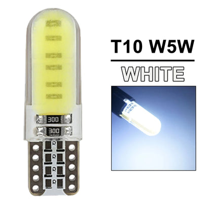 2/4/6/8/10/20 Pcs, T10 W5W LED Bulbs, Car Interior Dome Maps Trunk License Plate Lights, 12V COB-12SMD 7500K White Yellow Red Blue