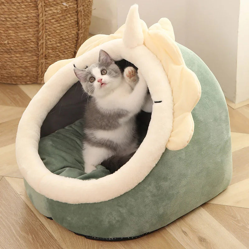 Deep Sleep Cat Bed, Cartoon Pet Bed, Foldable Removable Washable Pet Sleeping Bed for Small Dog, Mat Bag Cave, Cats Bed