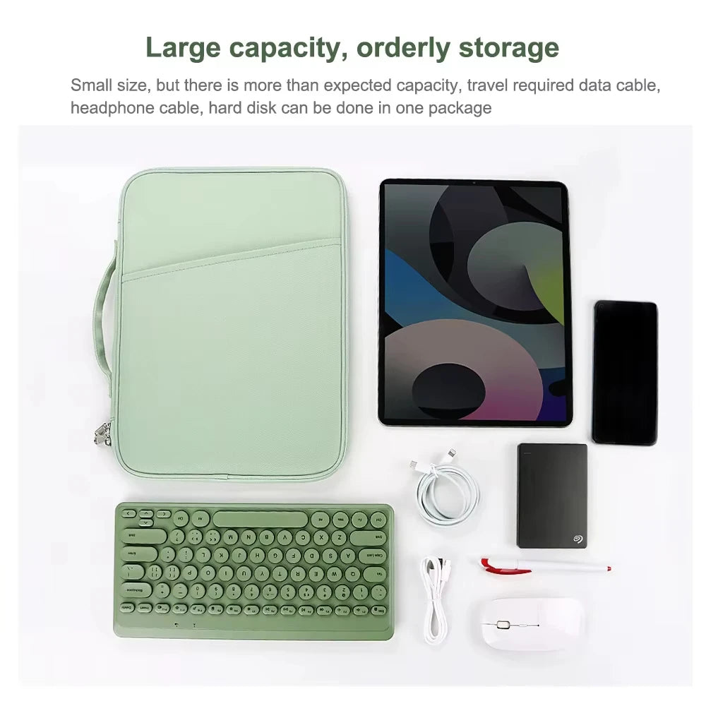 Waterproof Notebook Handle Bag Laptop Sleeve Case For Macbook Air 11 12 13 13.6 M4 M3 M2 iPad Pro 11 Tablet Bag Computer Handbag
