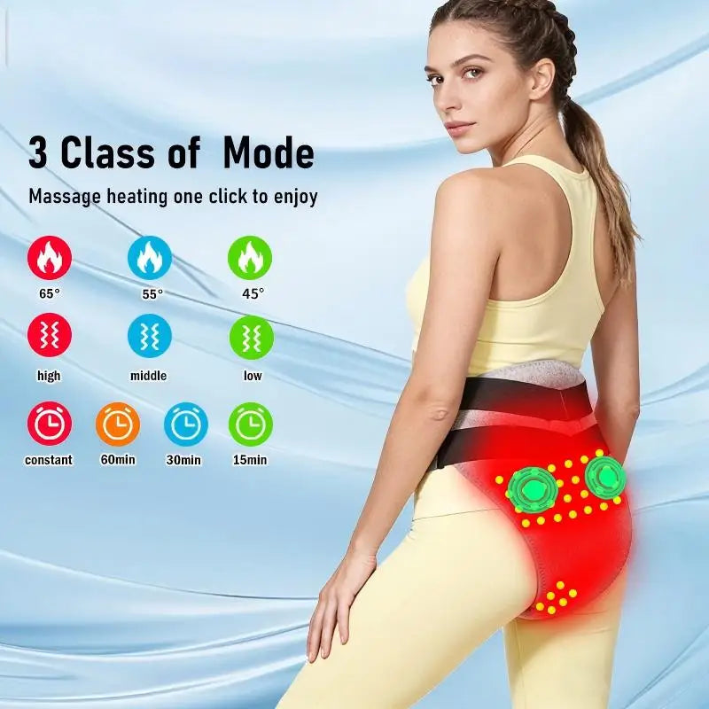 Red Light Heating Women's Underwear with Abdominal Massager Relieves Abdominal Pain Cold Uterus Menstrual Cramps Warm