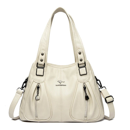 100% Genuine Leather Women Handbag Fashion Girls Top-Handle Bucket Bag Soft Cowhide Female Shoulder Bags Women Crossbody Bag Sac