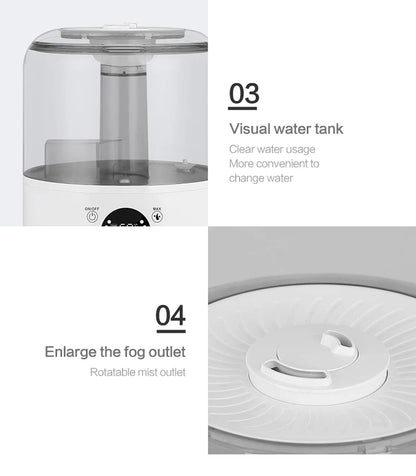 3Liter Air Humidifier Professional Large Capacity Home Humidifier, Plant Mist Aroma Diffuser with Remote Control Timer, KINSCOTER