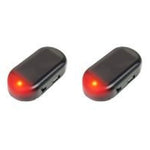 1/2pcs Car Fake Security Light Solar Powered Simulated Dummy Alarm Wireless Warning Anti-Theft Caution Lamp LED Flash Imitation