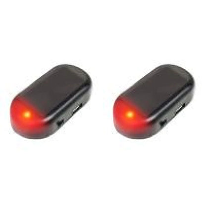 1/2Pcs, Car Fake Security Light, Solar Powered Simulated Dummy Alarm Wireless Warning Anti-Theft Caution Lamp LED Flash Imitation