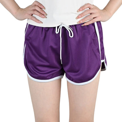 Pantalones cortos elásticos de verano para mujer, informales, de fitness, de correr, deportivos, transpirables, talla grande