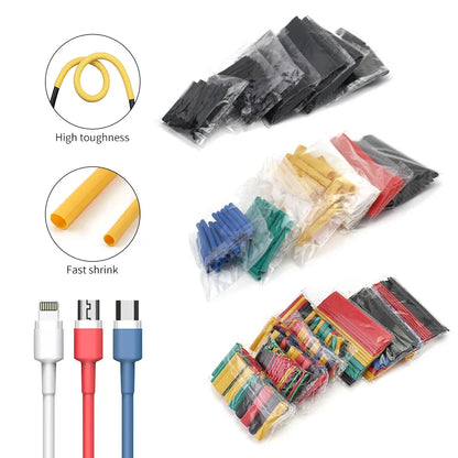 Insulation Sleeving Heat Shrink Tube Thermoresistant tube Kit Polyolefin Heat Shrink Tubing Wire cable Waterproof Shrink 2:1