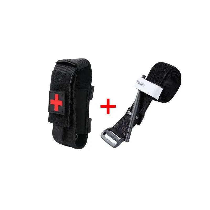 First Aid Kit Tourniquet Molle Survival Set Pouch Nursing Holder Scissors Bag Outdoor Equipment