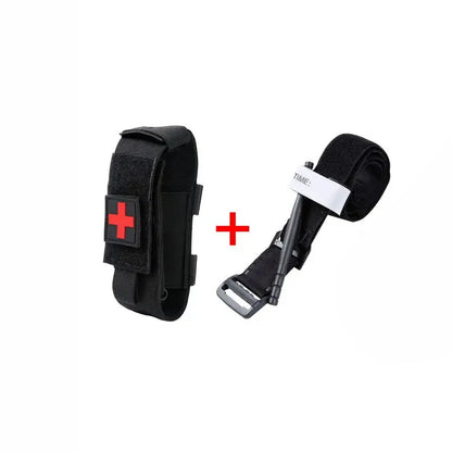 First Aid Kit Tourniquet Molle Survival Set Pouch Nursing Holder Scissors Bag Outdoor Equipment