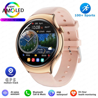 New GPS NFC Bluetooth Call Smartwatch, Women Watch, 4 mini Sports Track, Heart Rate Oximetry Monitoring Health Smartwatch For Woman