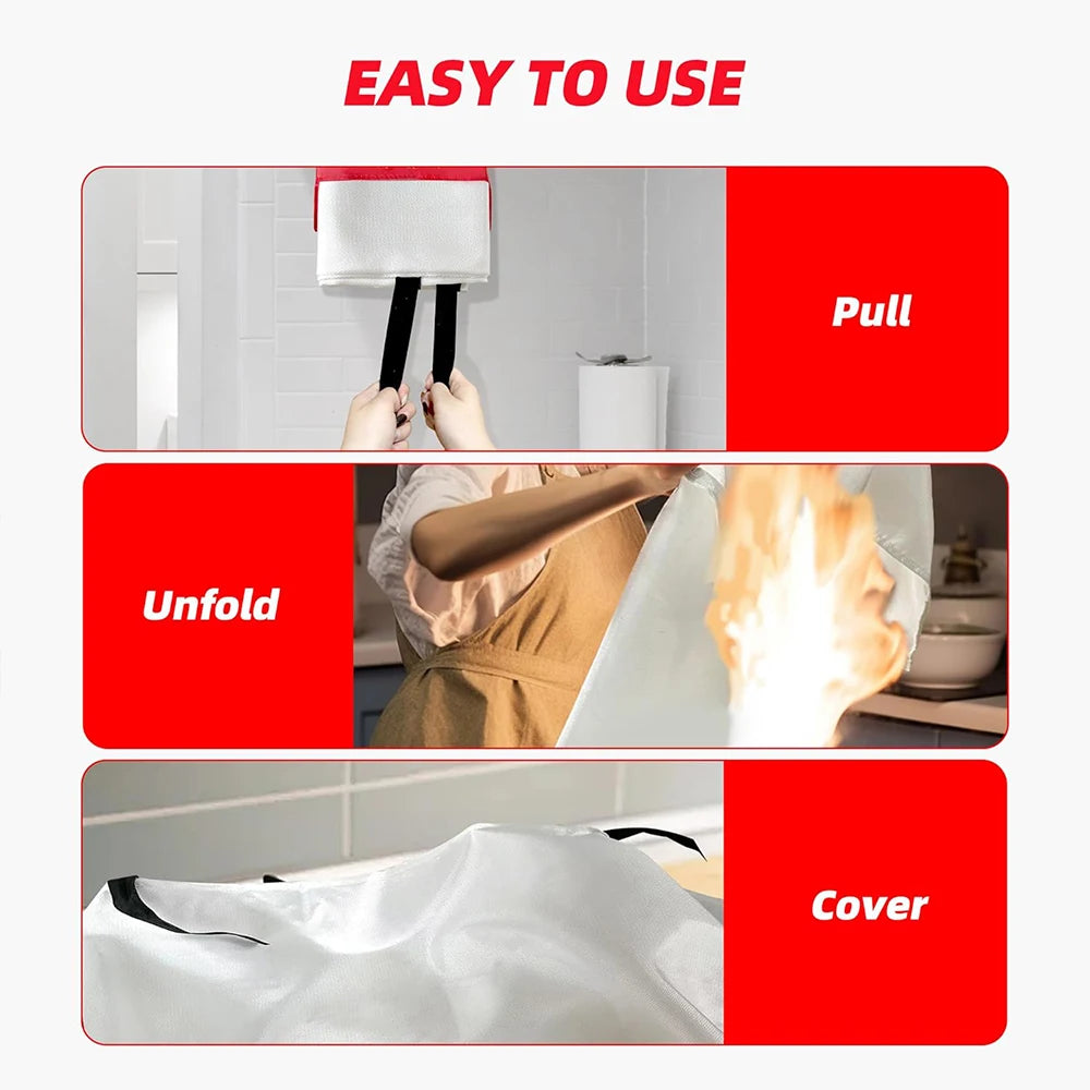 Emergency Fire Blanket, Fire Suppression Blanket, Rescue Shelter, Safety Cover