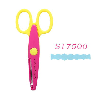 Mr.paper 6 Styles Minimalistic Lace Scissors Wavy Pattern Small Round Head Children Special Student Art Tool Stationery Scissor