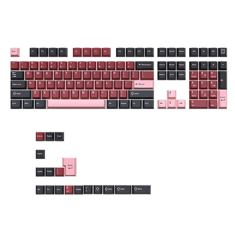 126 Keys Double Shot PBT Cherry Keycaps Mechanical Game Keyboard Wireless for MX Switch Keycap GMK67 GMK87 GMK61 Keyboard Keycap