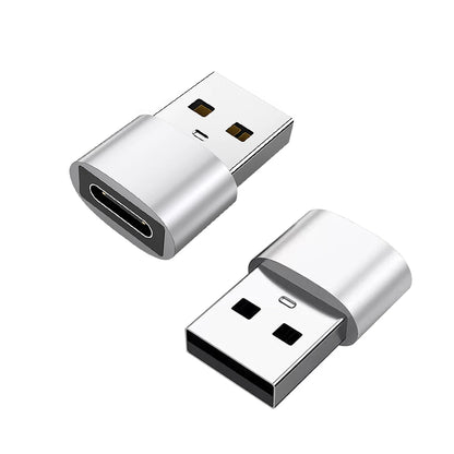 1pcs/2pcs USB C Female To USB A Male Adapter, Type C To USB A Charger Cable Converter For IWatch 7 AirPods, MacBook, iPhone