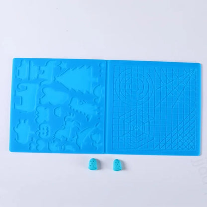 3D Printing Pen Silicone Design Mat with 2 Finger Protectors Template Drawing Tools Silicone Pad Drawing Tools for Kids Adults