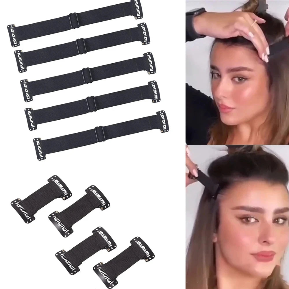Portable Facelift Bands, Adjustable Invisible Eyebrows and Eyes lift, Reusable women Elastic Stretching Strap Hairpin Hair Holder