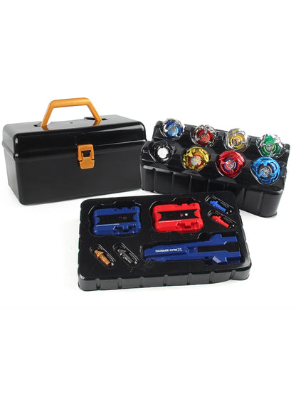 Bey X Spinning Toy Kit Gyro Metal Battle Tops with Launchers Organize Box Set Gift