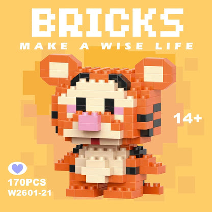 building block toys are luxurious models, suitable educational DIY games, cartoon anime games, building block lovers' desktop
