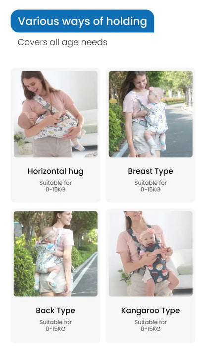 PANGDUBE Ergonomic Baby Carrier Kangaroo Baby Sling Newborn Wrap for Outdoor Use Comfortable Infant Carrier for Babies & Toddlers
