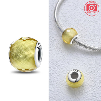 Original 925 Silver Charms Flower Blue Star Green Turtle Glass Beads Fit Bracelet Women DIY Gift Murano Jewelry Accessories
