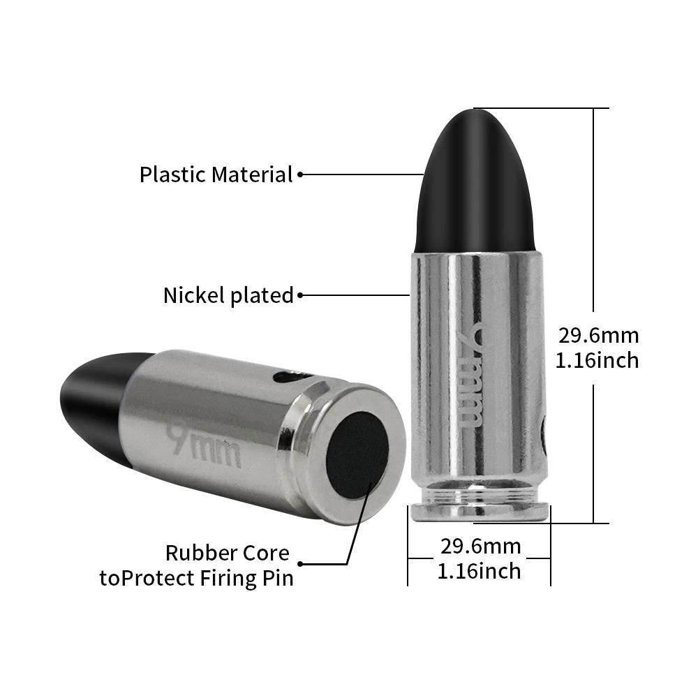 9MM Dummy Round Practice Training Bullets 10/20pcs